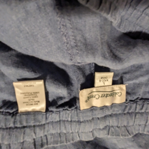 Coldwater Creak Blue Straight Leg Drawstring Pants- Woman L - Picture 8 of 10